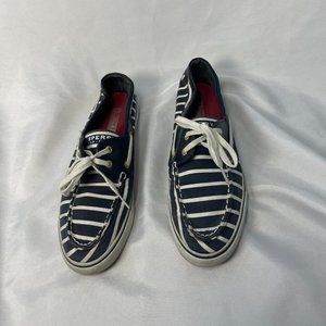 Sperry Top-Sider Navy and white Stripped Women's Boat Shoes 8 M